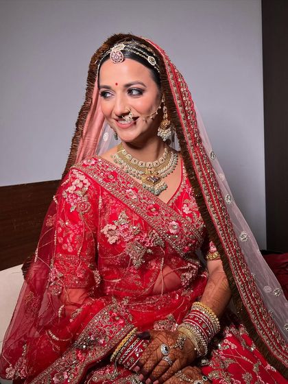 A relaxed, happy pose while getting ready. The excitement is palpable.