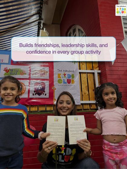 Our programs help build friendships, leadership skills, and confidence in every group activity. Here, two proud members receive certificates, celebrating their participation and growth.