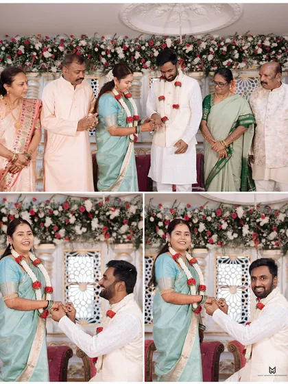 The ring exchange is a pivotal moment. I capture it from different angles, including the blessings from family, to tell the complete story of the ceremony.