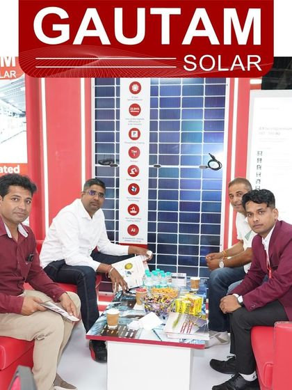 Our team engaging with visitors at our booth during the REI Expo 2024. We value these opportunities to discuss the future of solar energy.