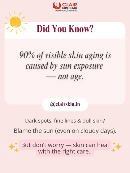 Did you know 90% of visible skin aging is caused by sun exposure, not age? This is why we emphasize sun protection and offer treatments to repair sun damage.