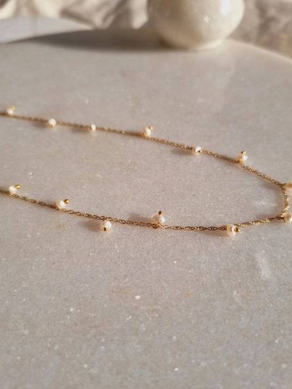 Another look at my 'Apit' freshwater pearl choker, designed for those with a bad temper. The calming effect of pearls is a gentle and beautiful way to find balance.