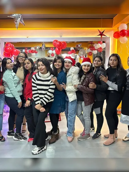 Our lovely ladies celebrating Christmas together at the gym.