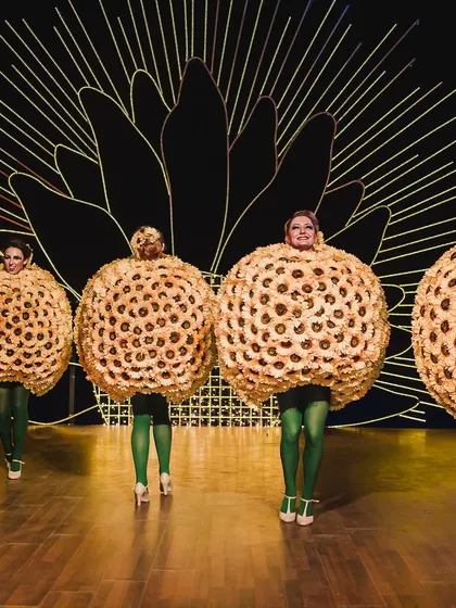 Whimsical performers dressed as giant flowers. These quirky, unexpected entertainers add a touch of fun and fantasy to any event.