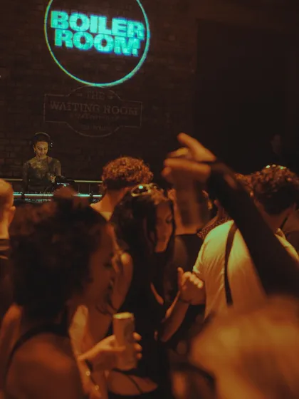 A shot from the crowd during my Boiler Room set at The Waiting Room. It's all about the shared energy between me and the people on the dance floor.