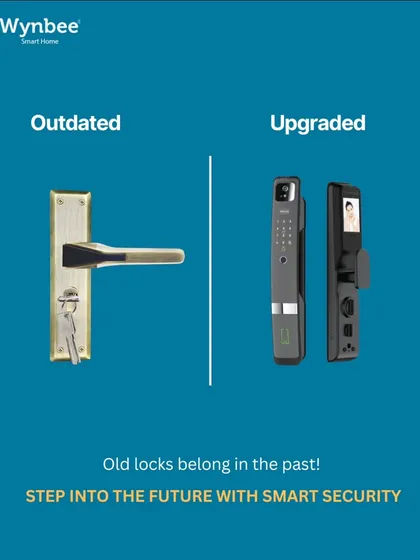We believe traditional keys and locks are a thing of the past. This graphic illustrates the clear upgrade to our futuristic smart security locks, which offer superior convenience and protection for your home.