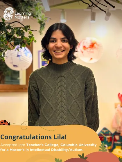 We are incredibly proud to celebrate our former intern, Lila, on her acceptance into Columbia University for a Master's in Intellectual Disability/Autism. Her time with our Thrive team provided valuable exposure to occupational therapy and intervention.