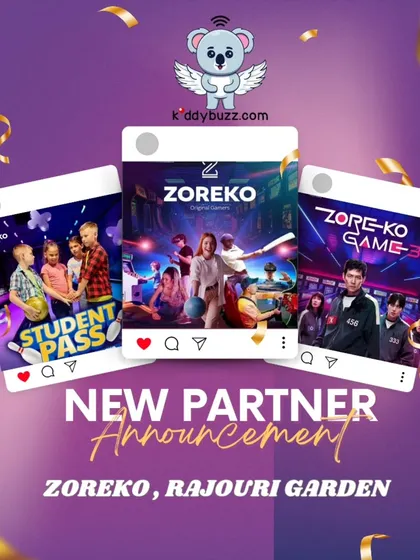 Calling all gamers in Rajouri Garden! I'm excited to partner with Zoreko Gaming Zone. They offer everything from student passes to thrilling challenges. Unlock exclusive offers when you book through Kiddybuzz.