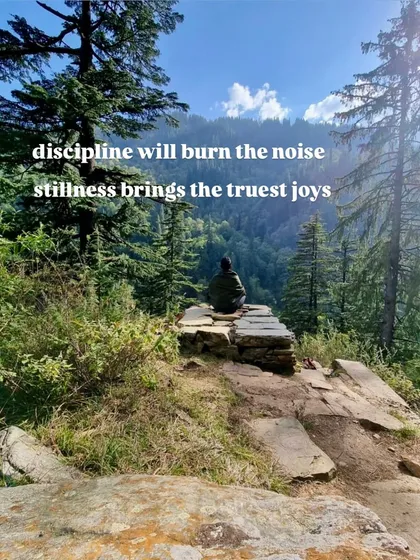 Discipline will burn the noise. Stillness brings the truest joys.