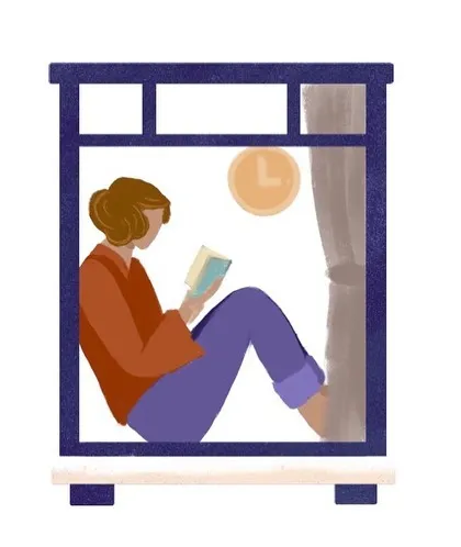 Getting lost in a good book. This character study shows how I can illustrate quiet, personal moments. A custom portrait like this is a wonderful way to celebrate your hobbies and personality.