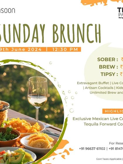 This Sunday Brunch poster highlights our exclusive Mexican live counter and tequila-forward cocktails, adding a unique twist to the weekly affair.