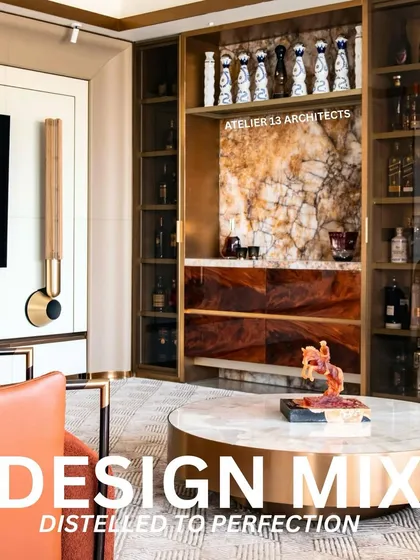 For this home bar, we combined a backlit exotic marble backsplash with rich veneers and custom glass shelving. The design provides a sophisticated, dedicated space for entertaining, where every detail is crafted to perfection.