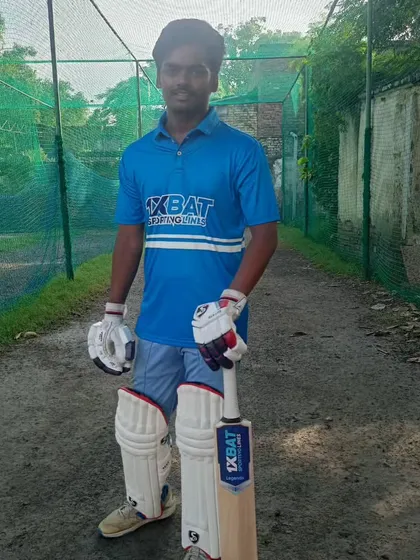 A player in full kit, ready for action. Our partnerships help provide the best resources for our students.