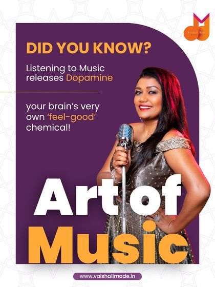Did you know that listening to music releases dopamine, your brain's "feel-good" chemical? This fun fact highlights the art of music and its power to make you happier.
