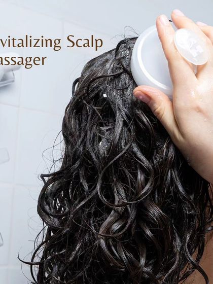 A revitalizing scalp massager stimulates blood flow and enhances the effectiveness of our treatments, promoting a healthy environment for hair growth.
