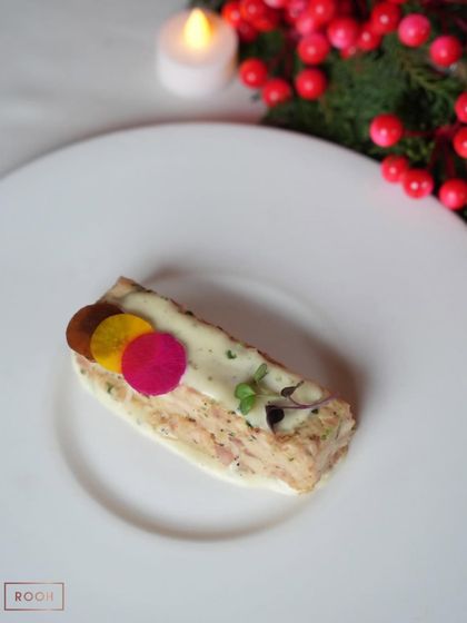 Celebrate Christmas with our indulgent Malai Chicken Terrine, served with a velvety cheese fondue. A special dish for a special time of year.