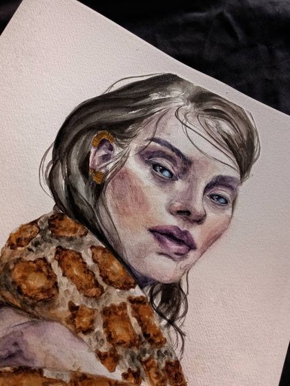 Megha Vinod - Custom Portraits & Illustrations Stylized Watercolor & Mixed Media photo 14