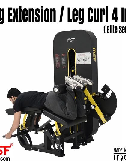 A user performing a prone leg curl.