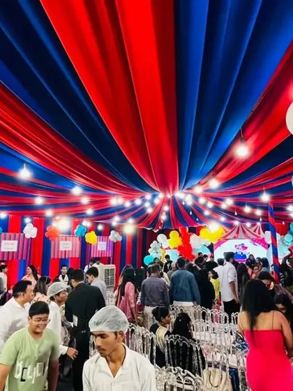 The carnival in full swing! It was immensely gratifying to see the space filled with happy guests enjoying the celebration we worked so hard to create.