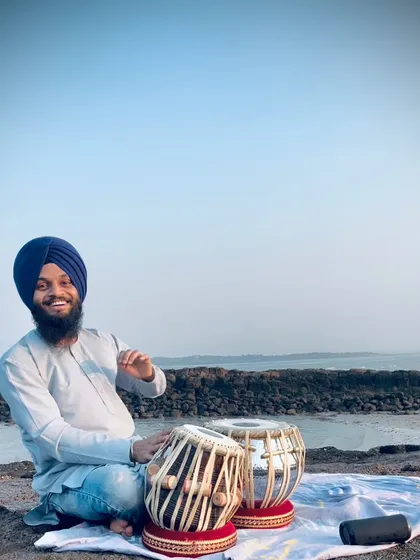 Another moment from my tabla session by the sea. The sound of the tabla and the sea breeze is a perfect combination.