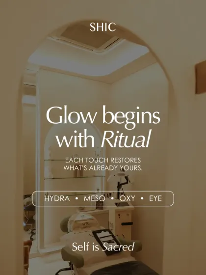 Glow begins with ritual. This view of our treatment space shows where we perform our Hydra, Meso, Oxy, and Eye rituals, in an environment designed for peace and renewal.