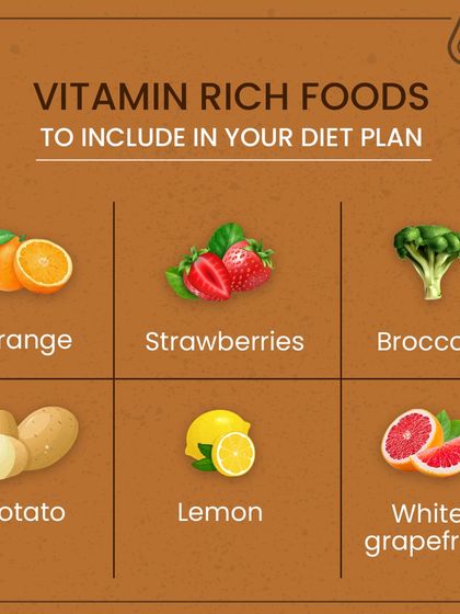 It's important to include vitamin-rich foods in your diet. Oranges, strawberries, broccoli, and lemons are all excellent sources of essential vitamins that boost immunity and overall health.