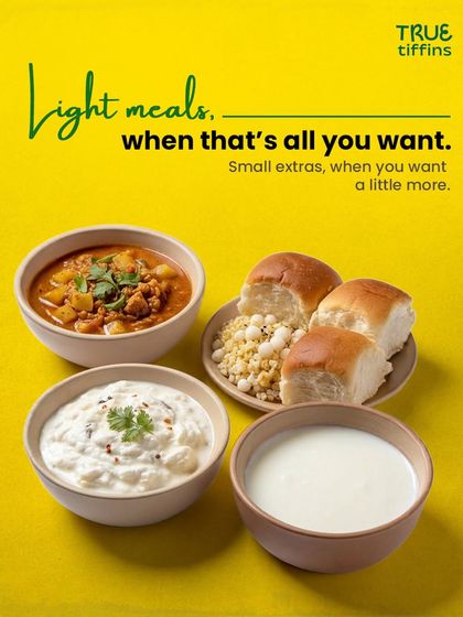 Some days call for a lighter touch. My menu often includes comforting options like Pav Bhaji and Sabudana Khichdi, with extras like buttermilk or solkadhi to complete your meal.