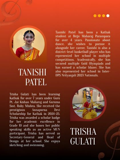 Introducing more of our talented students who performed at Tarkash II. Each student brings their unique personality and dedication to the stage.
