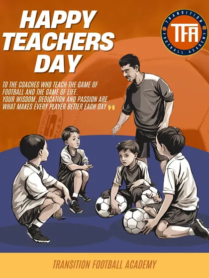 Happy Teachers' Day to my coaching staff. Their dedication and passion are the driving force behind our players' development, teaching them about football and life.