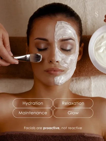 Facials are proactive, not reactive. They are for hydration, relaxation, maintenance, and glow, helping to keep your skin healthy and prevent problems before they start.