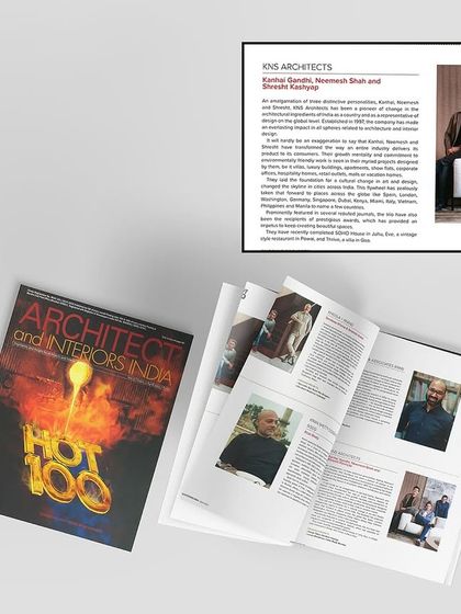 Another image celebrating our inclusion in the 'Hot 100' by Architect and Interiors India magazine. We are thankful for the recognition of our work and our contribution to the industry.