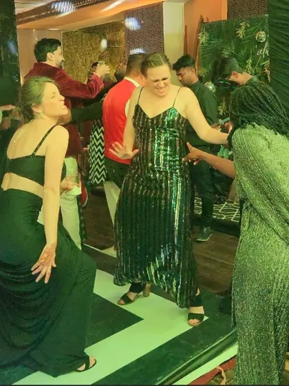 The joy and freedom on the dance floor are what I aim for. Guests at Manjeet and Lauren's wedding letting loose and having the time of their lives.