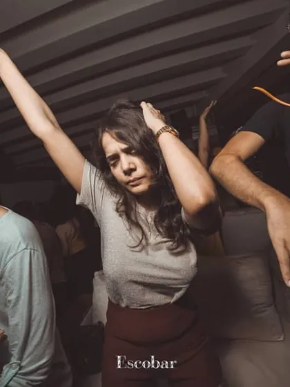 A snapshot of the crowd completely lost in the music during one of my Desi Vibes nights at Escobar.