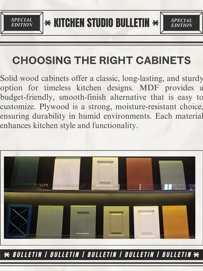 We offer a variety of cabinet materials, including classic solid wood, budget-friendly MDF, and moisture-resistant plywood, ensuring durability even in humid environments.