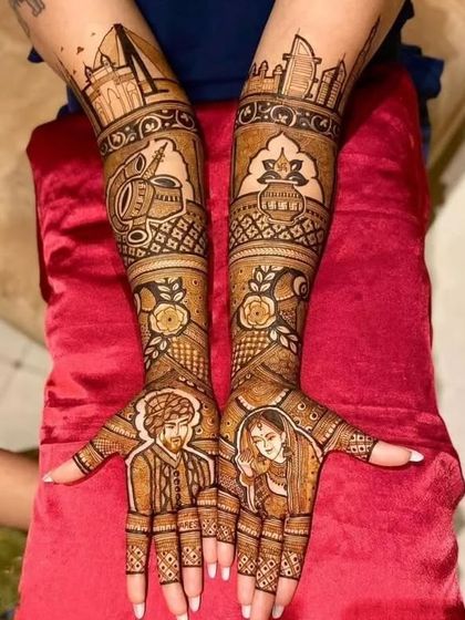 Lucky Mehndi Artist - Bridal Mehndi Portrait & Storytelling Mehndi photo 29