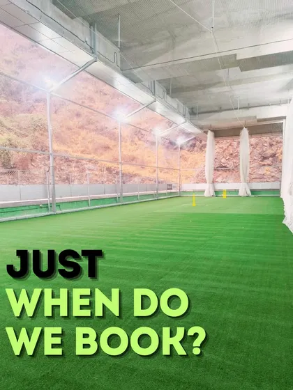 The question isn't "where do we play," it's "when do we book?" My pristine indoor cricket turf is ready and waiting for your next match.