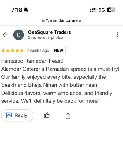 A fantastic Ramadan feast review. This family enjoyed every bite, especially the Seekh and Bheja Nihari with butter naan.