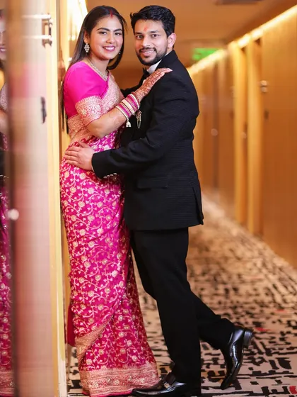 A classic, posed portrait of a couple. This static image shows my ability to capture timeless elegance in still photography as well as videography.