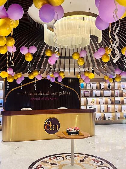 The festive decorations at our Delhi NCR office for our 9th-anniversary celebration, creating a joyful atmosphere for our team.