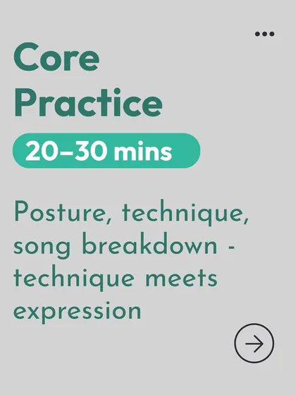 The next 20 to 30 minutes are for core practice. This is where we work on posture, technique, and breaking down songs. It is a focused time where technical skill meets artistic expression.