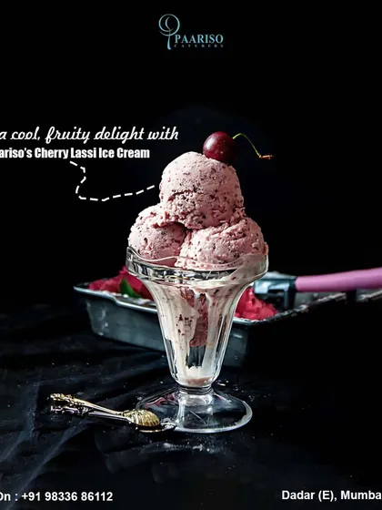 Enjoy a cool, fruity delight with our custom Cherry Lassi Ice Cream. This unique flavor combines the tang of cherries with the creaminess of lassi, offering a refreshing and innovative dessert option.