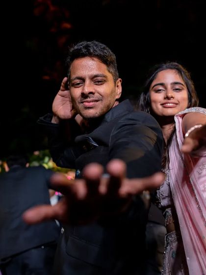 A fun, interactive shot with the camera. I love it when couples get playful and show their personalities during the dance.