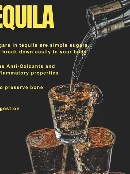 Looking for a low-calorie drink for the weekend? Tequila can be a good option as its simple sugars break down easily. This graphic explains some of its surprising benefits.