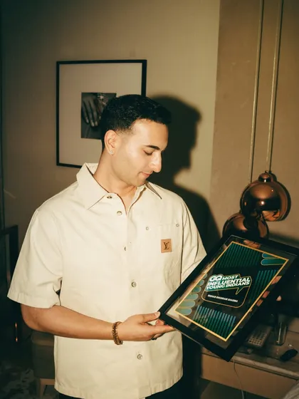 A quiet moment after the GQ event, reflecting on the award. This recognition fuels my mission to continue using my platform for good.