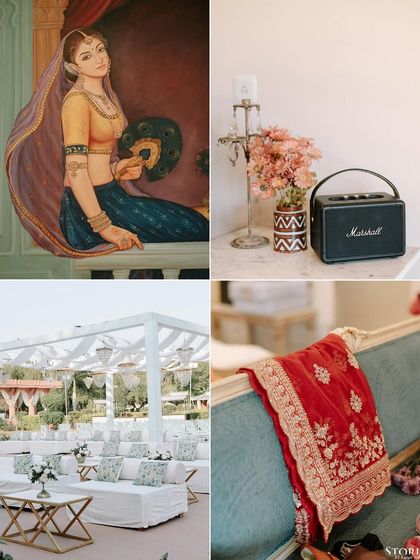 Details from a wedding in Jaipur, showing how local art and culture can be woven into the fabric of the celebration.