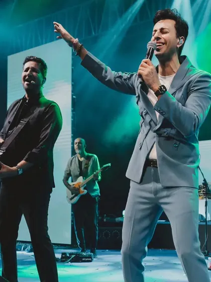 The musical maestros Salim and Sulaiman Merchant delivering a mesmerizing performance. We bring legendary artists to create a symphony of love and celebration.