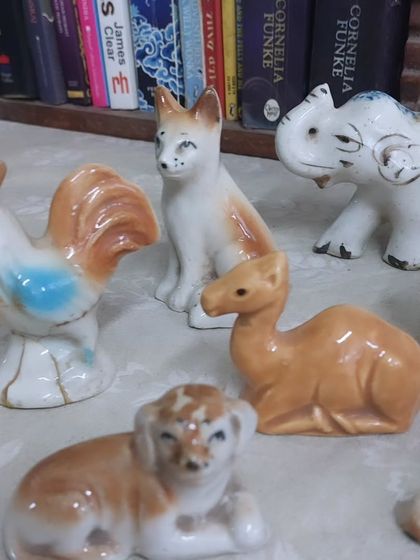 A photo of the tiny ceramic animals my mother collected. Finding them felt like finding a piece of her, and it confirmed that this love for clay is in my blood.
