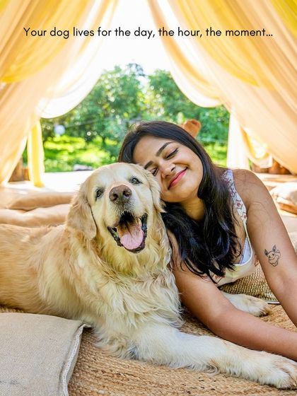 "Your dog lives for the day, the hour, the moment." Zuko and his mom share a happy, smiling moment, perfectly capturing the spirit of living in the now.
