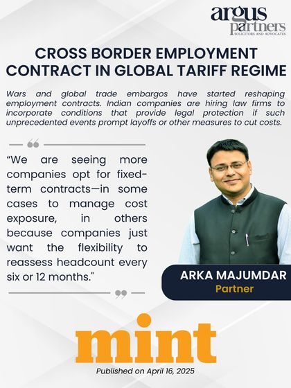I shared my perspective with Mint on how global trade uncertainties are reshaping employment contracts. I highlighted the trend of companies opting for fixed-term contracts to manage cost exposure and maintain flexibility in reassessing headcount.