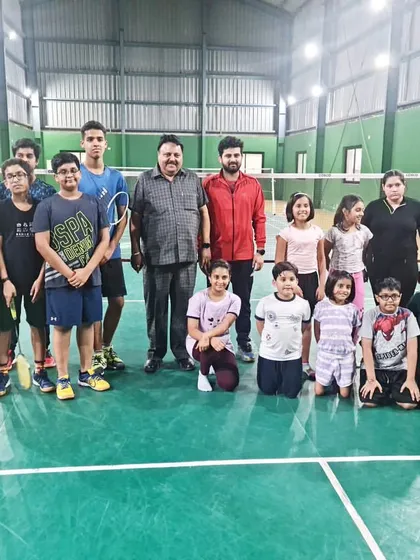 Another photo capturing the visit from Mr. Ajay Singhania. We are grateful for the time he spent sharing his wisdom and encouraging our players.